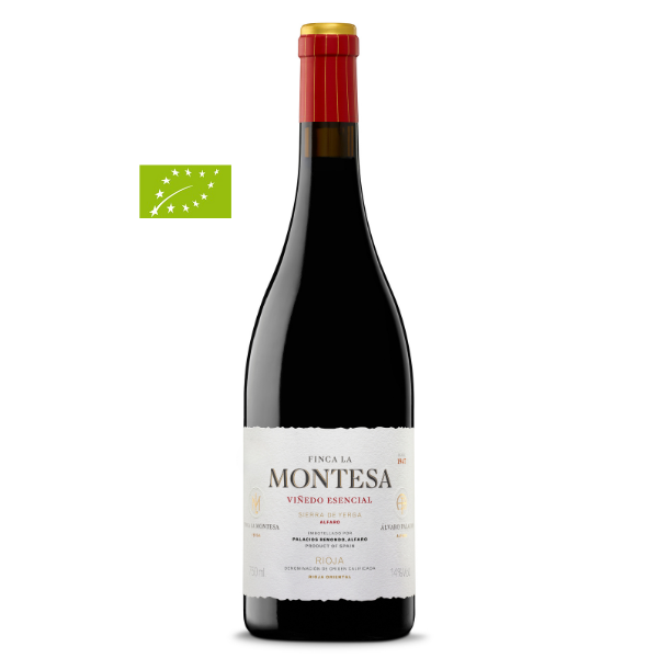 Botella de vino tinto Rioja ecológico Finca la Montesa